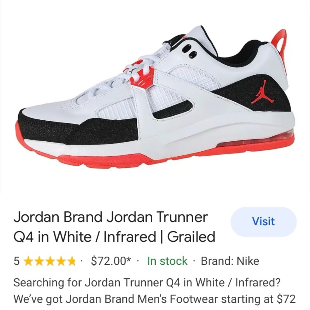 Jordan brand, Jordan, Trauner, Q4, and white infrared Grailed